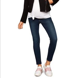 Luxe Essentials Denim Belly Ankle Maternity Jeans